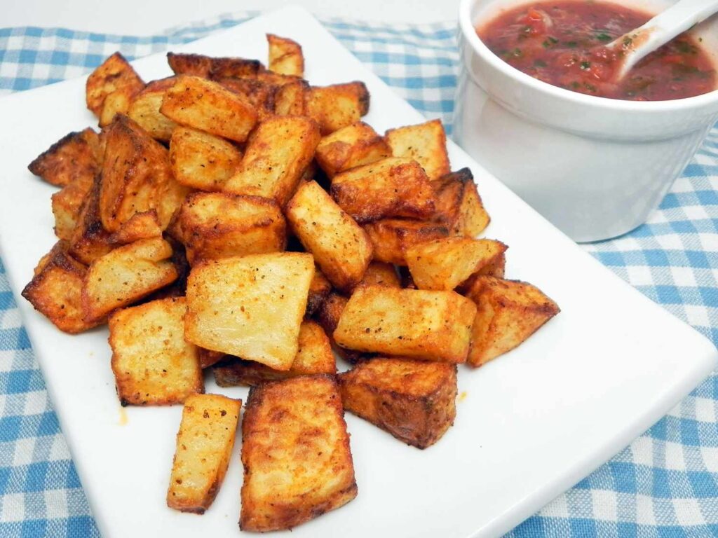 Air fryer seasoned breakfast potatoes.