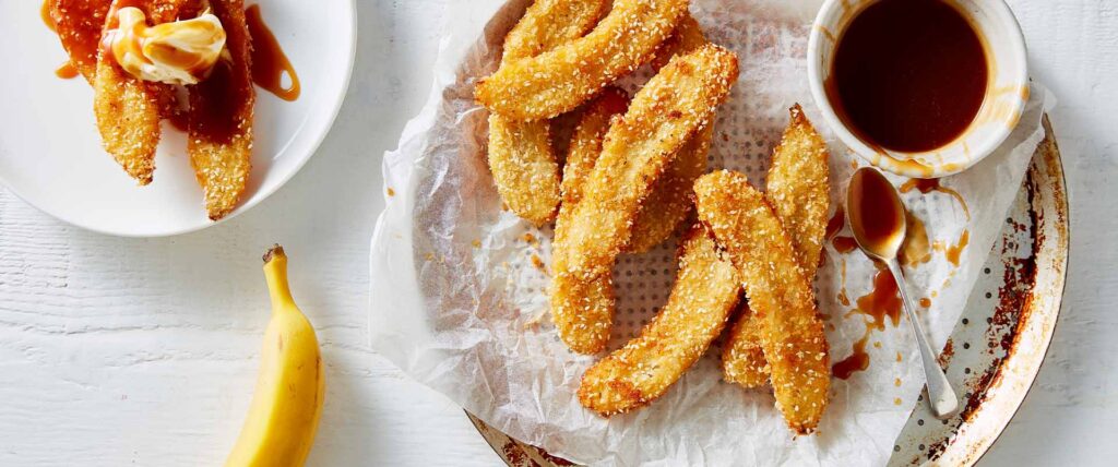 Air Fryer Banana Fritters.